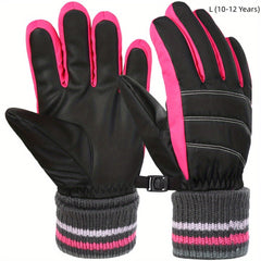 Kids Ski Gloves Cold Weather Tear-resistant Outdoor Sports Gloves