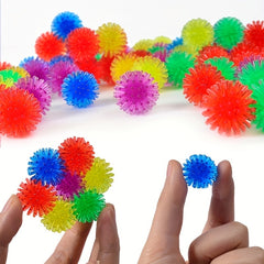 100pcs Colorful Mini Foot Massage Balls TPR Squeeze Toys Elastic Pet Playthings