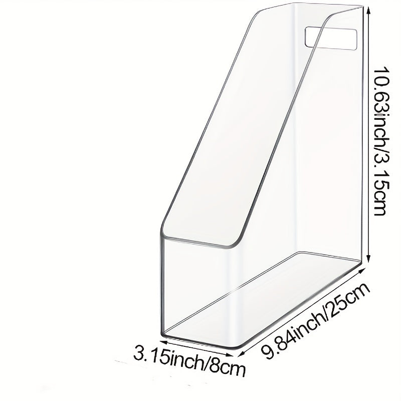 Acrylic Desk Storage Box Magazine File Rack Plastic Paper Tray