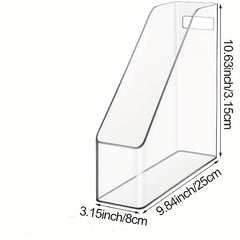 Acrylic Desk Storage Box Magazine File Rack Plastic Paper Tray