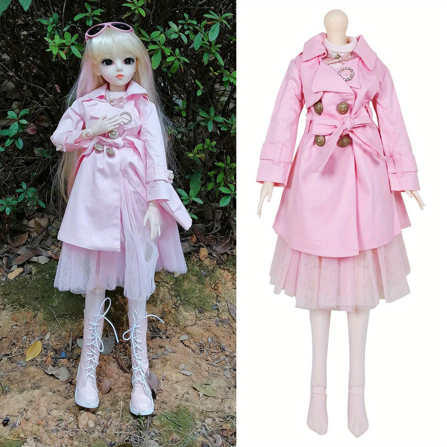 BJD Doll Outfit Set Clothes And Headwear For 24inch Girl Dolls