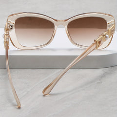 Cat Eye Sunglasses Clear Frame UV400 Sun Shades For Women