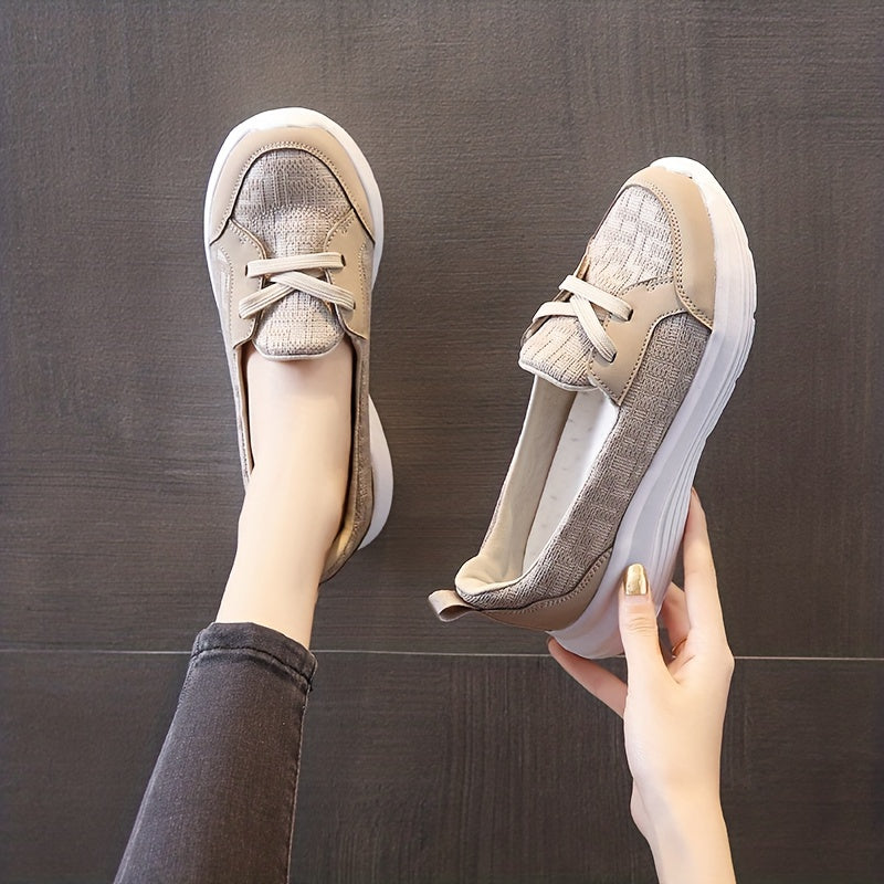 Women's Lace-up Slip On Walking Shoes Low Outdoor Casual Sneakers