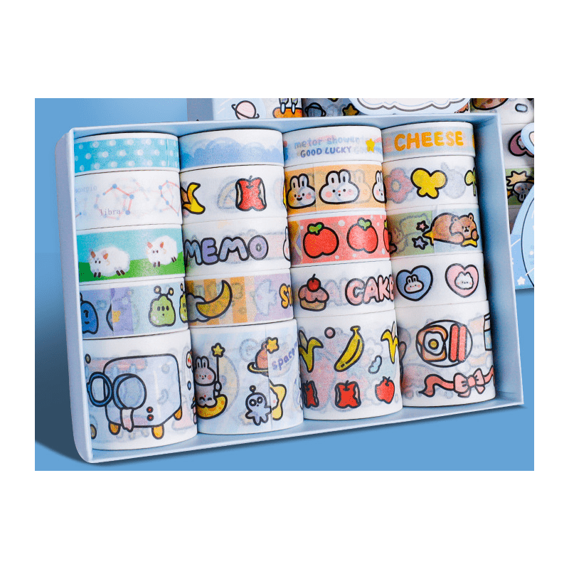 Girly Heart Sticker Tape - 20 Rolls - Customizable Material