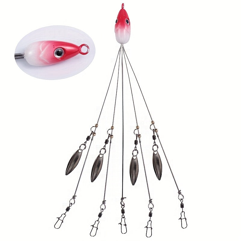 OUYALINE Umbrella Rig 17g with Multiple Willow Blades for Bass Fishing