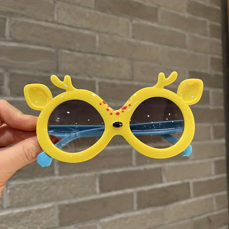 Kids Cartoon Deer Sunglasses Sun Protection Accessory for Outdoor Activities