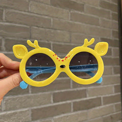Kids Cartoon Deer Sunglasses Sun Protection Accessory for Outdoor Activities