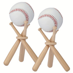 Wooden Baseball Holder Mini Baseball Bat Holder With Baseball