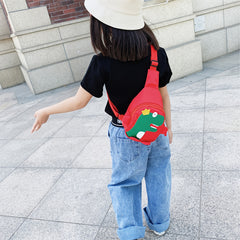 Girls Cartoon Dinosaur Print Canvas Mini Crossbody Bag