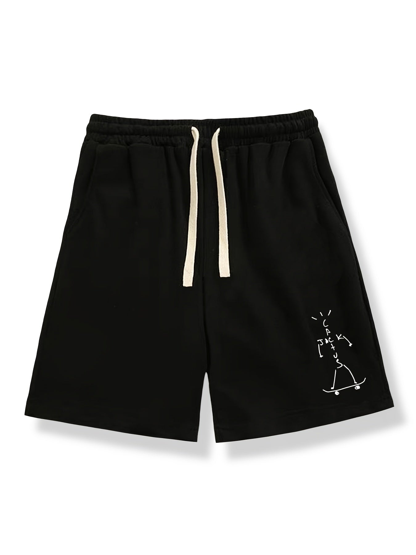 Men's Sportswear Drawstring Active Shorts Alphabets Skateboard