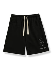 Men's Sportswear Drawstring Active Shorts Alphabets Skateboard