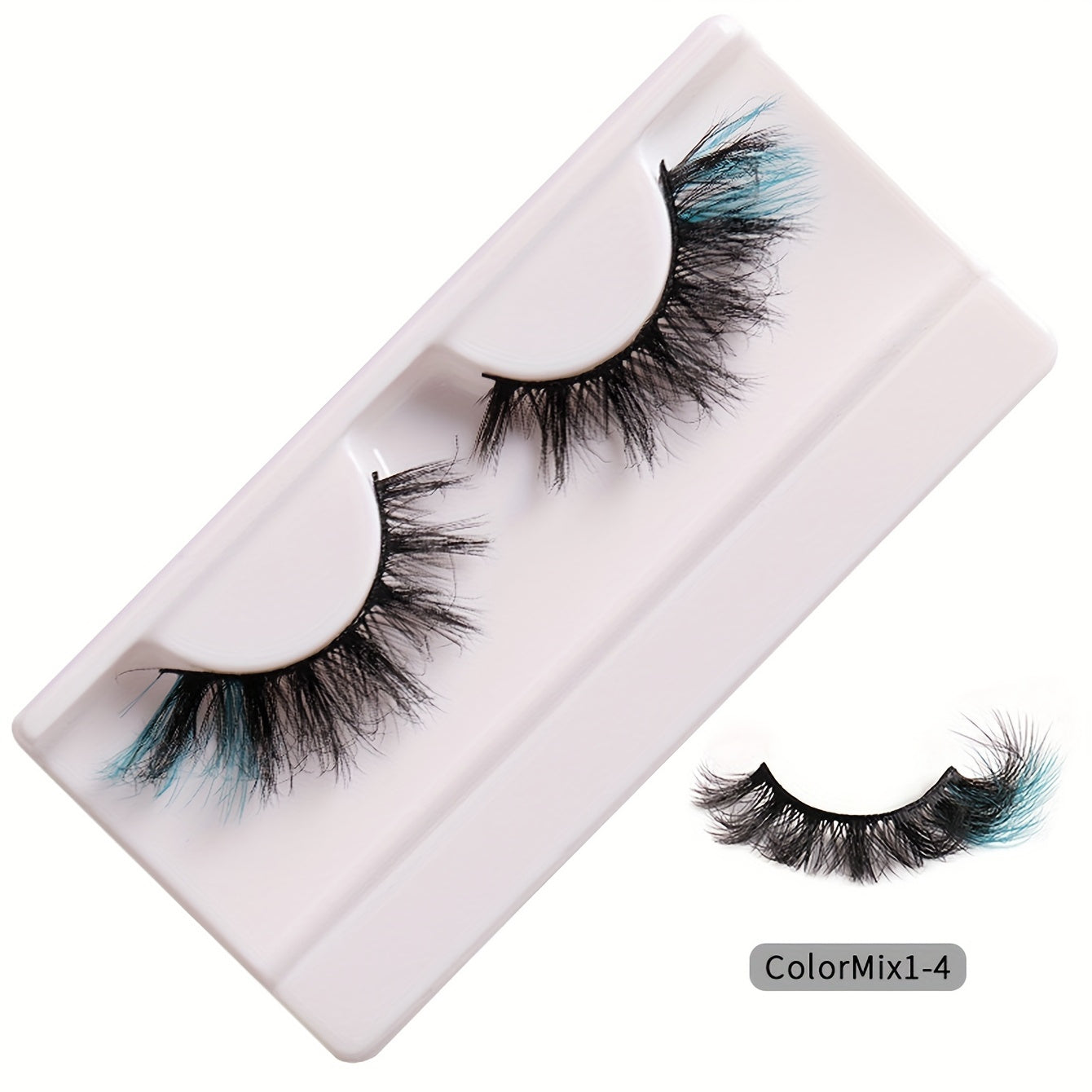 Multicolor False Eyelashes Faux Mink Lashes Thick Curling Natural Look Lashes