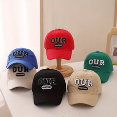 Kids Sunshade Adjustable Baseball Cap Breathable Letter Embroidered