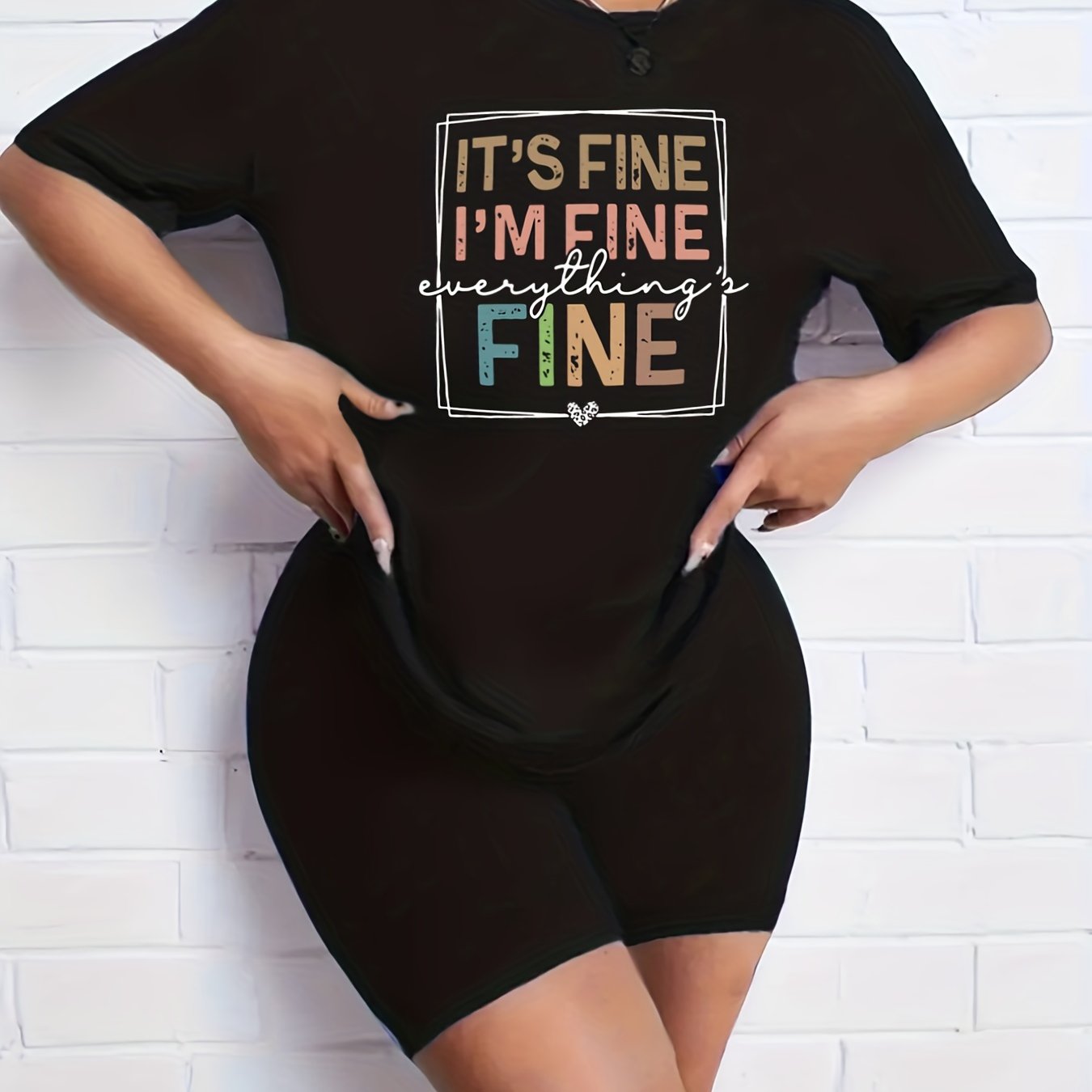 2pcs Summer Casual Sports Sets Letter Graphic T shirts & Solid Shorts