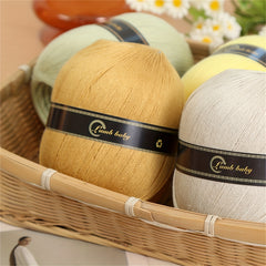 Solid Silk Yarn & Green Needles Set for Crocheting Knitting - 150g