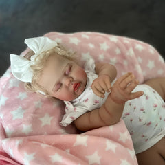 24 Inch Vinyl Closed Eye Pickle Reborn Doll Soft Body Lifelike Companion Toy