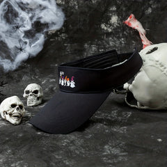 Funny Halloween Ghost Pumpkin Boo Print Visor Hat Lightweight Sun Cap