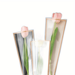 50pcs Golden Edge Flower Bag Waterproof Bouquet Packaging