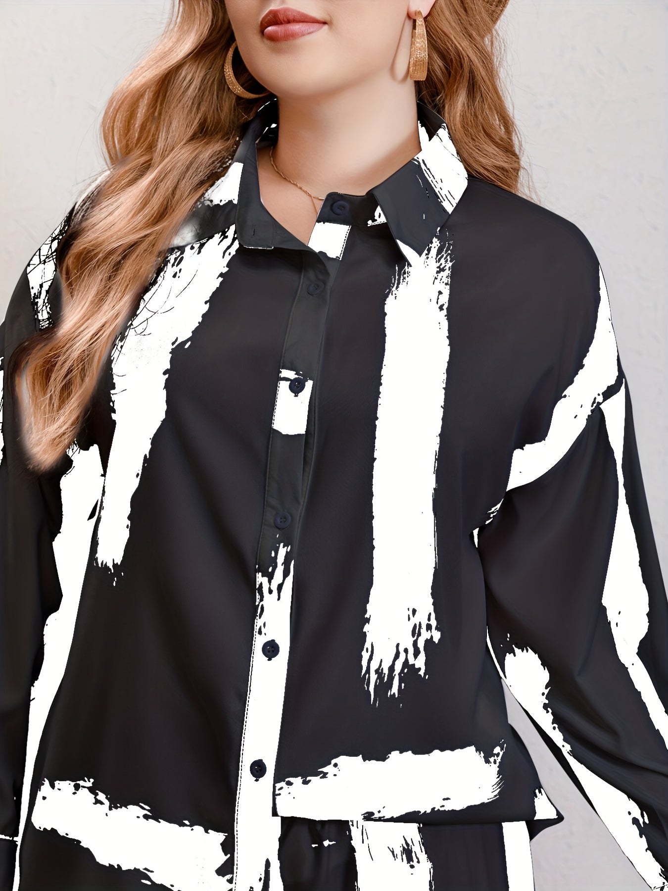 Graphic Print Long Sleeve Shirt & Pants Set