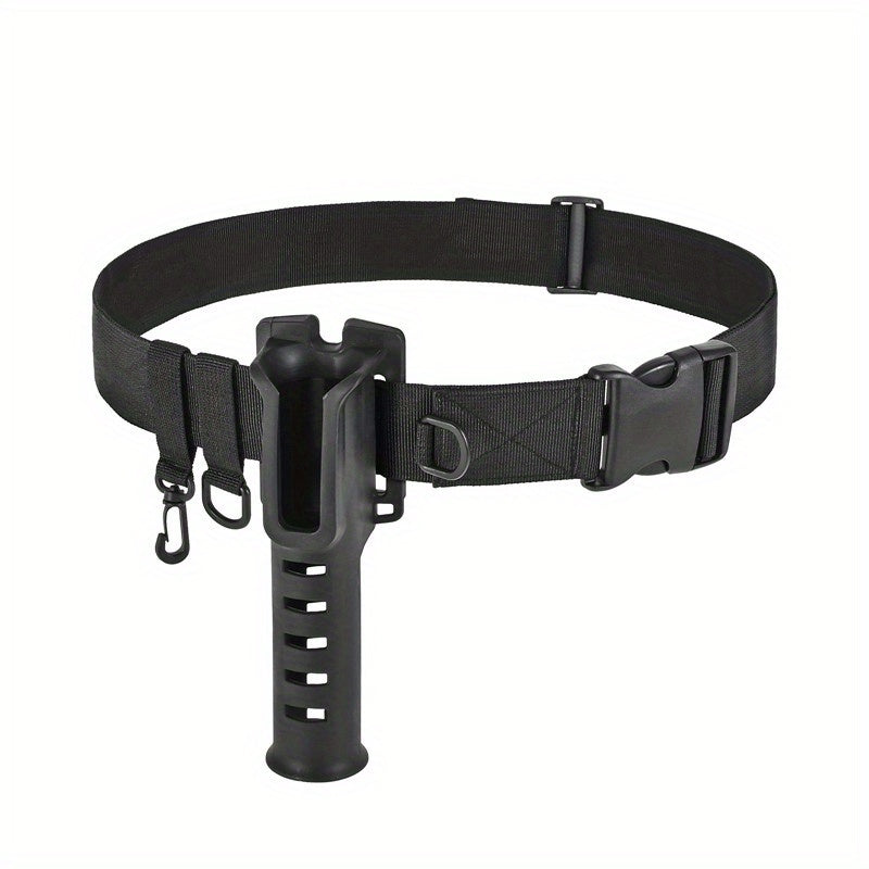 Adjustable Fishing Rod Holder Belt with Pole Inserter