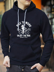 Bicycle Print Hoodie Hoodies For Men Men's Casual Graphic Pullover
