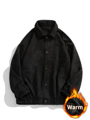 Embroidered Fleece Casual Jacket Women's Clothing