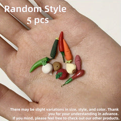 1:12 Scale Dollhouse Vegetable Models Kitchen Playset Assorted Colors