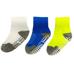 3 Pairs Boys Cotton Short Socks Anti Slip Sports Socks For 0-8 Years