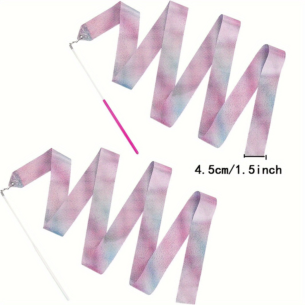 2pcs Rhythmic Gymnastics Ribbon Dance Wands Artistic Dancing Accessories