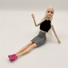 Movable Plaid Doll Kids Gift for Festivals