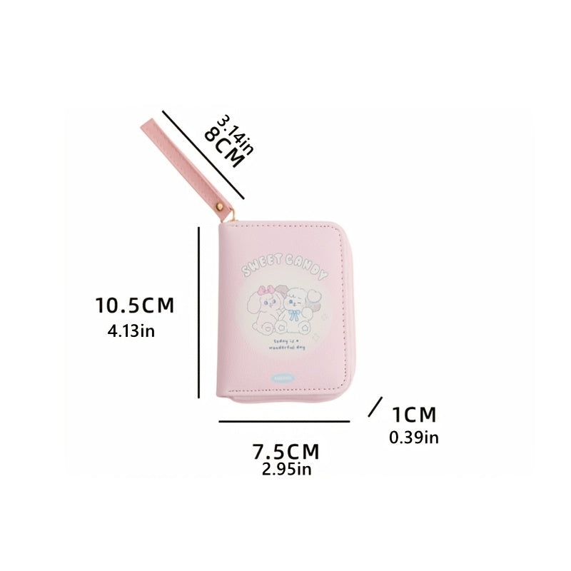Cartoon PU Leather Short Wallet for Girls