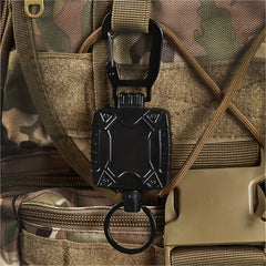 Outdoor Mountaineering Keychain with Retractable Buckle for Men