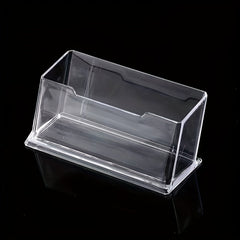 Acrylic Business Card Holder with Pen Storage
