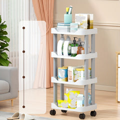 3 Tier Movable Cart Kitchen Household Rack With Wheels
