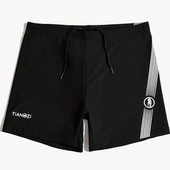 Men's Vintage Swim Trunks High Stretch Swimwear for Summer