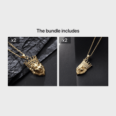 Boys Vintage Lion Pendant Necklace Jewelry Accessories