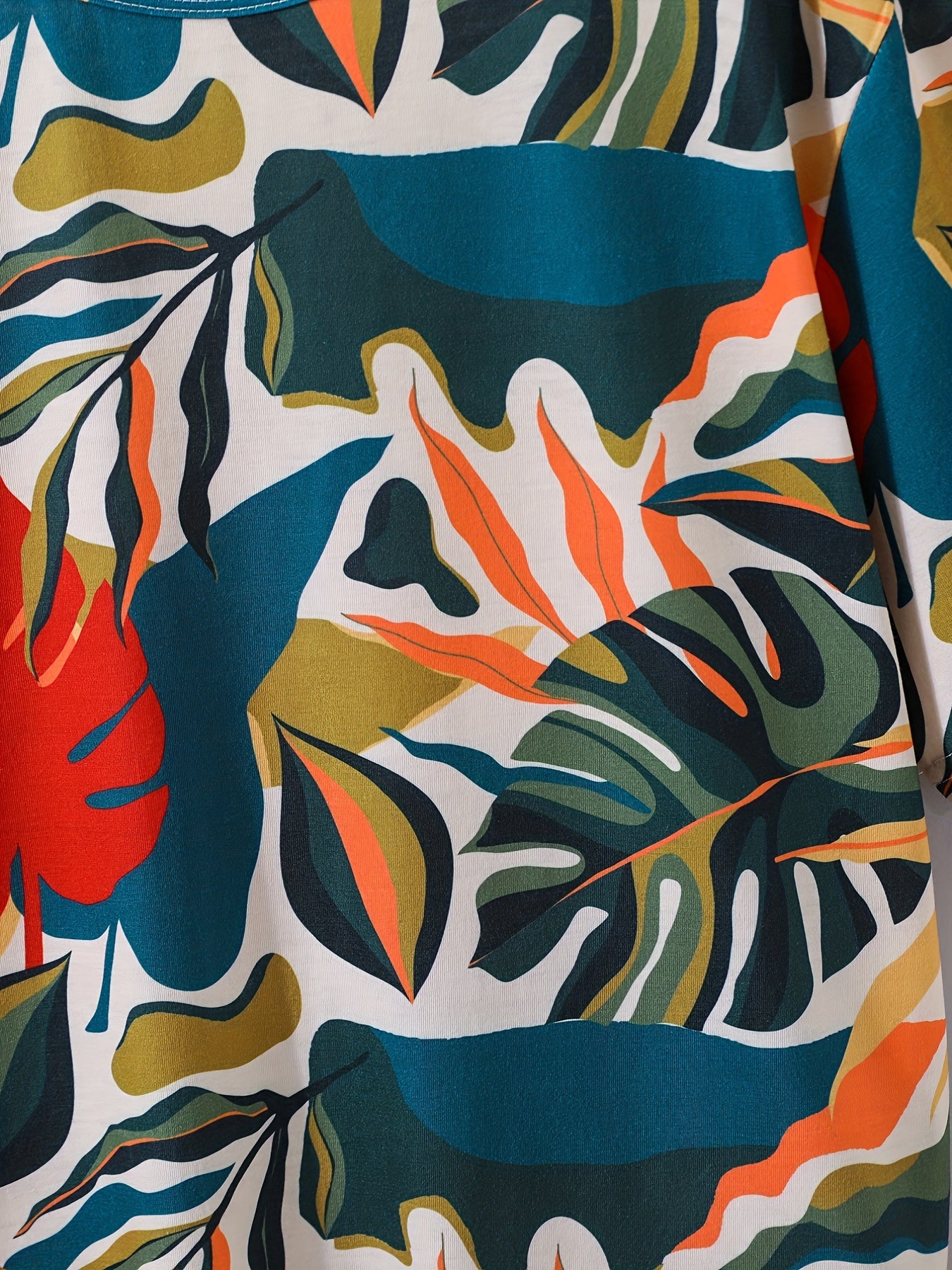 Hawaii Tropical Floral Full Print Men's Tshirt Short Sleeve