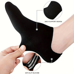 Solid Non slip Ankle Socks Soft Breathable Invisible Cotton Socks