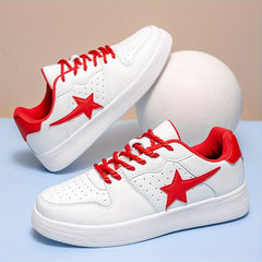 Unisex Star Decor Skate Shoes Wear resistant Non Slip Sneakers