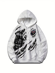 Men's Casual Skull Pattern 3D Print Hoodie Sweatshirt Outdoor Sports