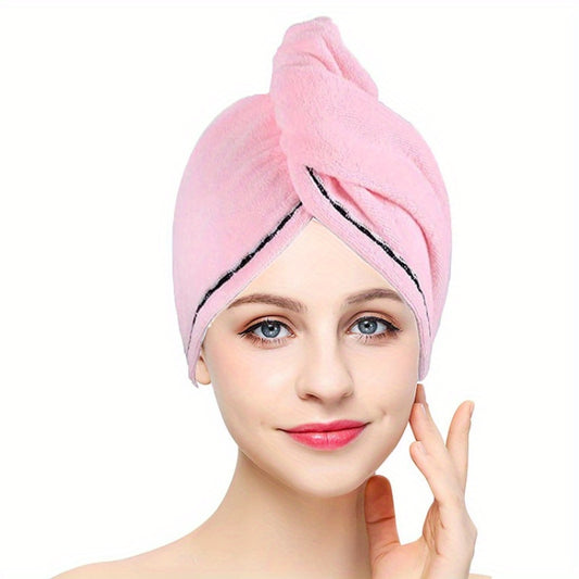 Women's Hair Drying Towel Absorbent Hair Turban Cap