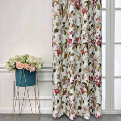 Rustic Floral Blackout Curtain for Living Room Bedroom Decor