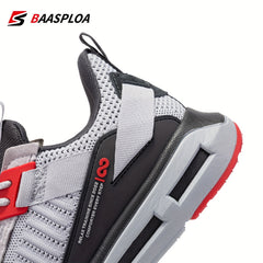 Baasploa Men's Knit Running Shoes - Soft Sole Sneakers for Jogging