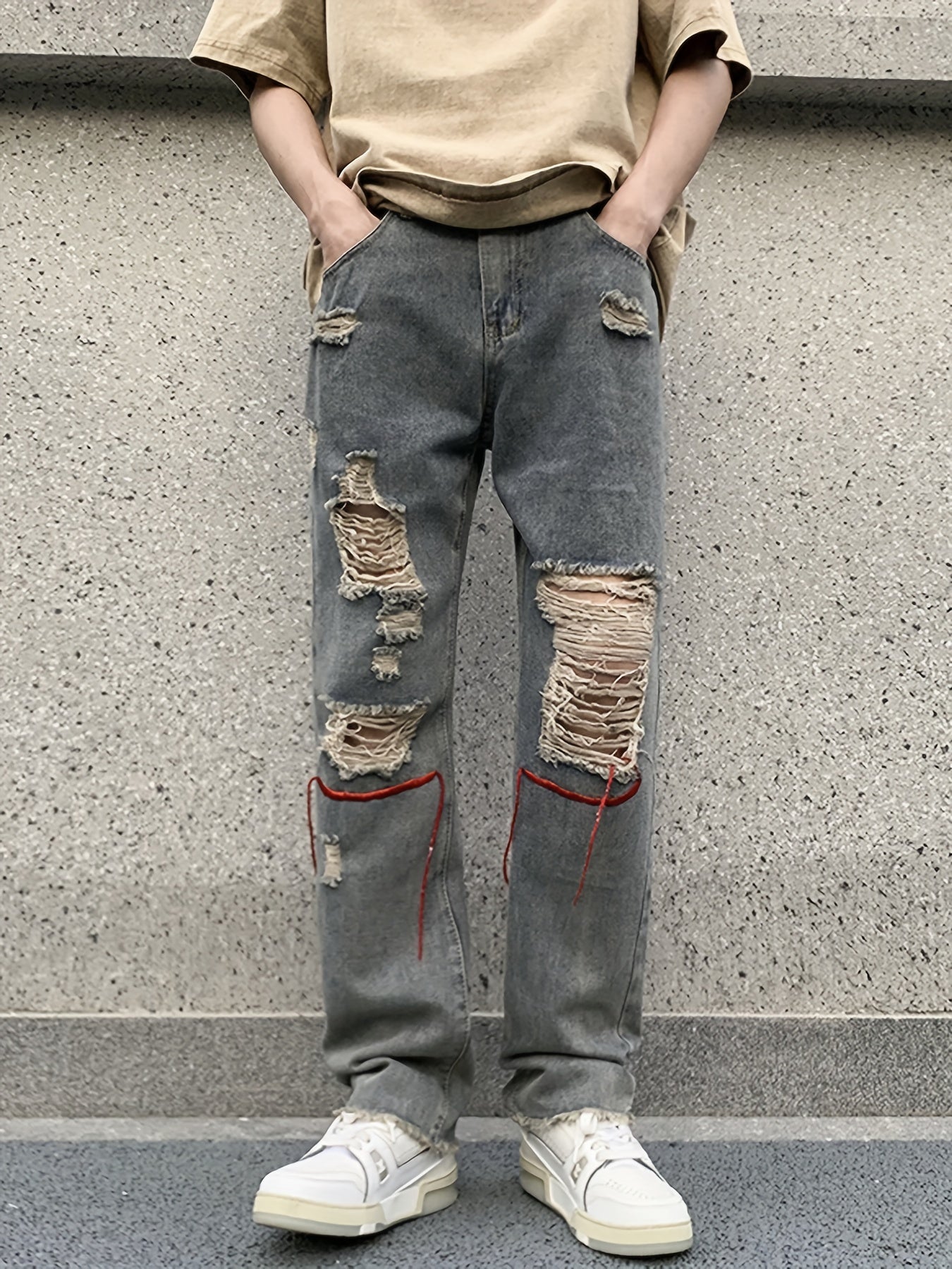 Men's Street Style Loose Jeans for Spring Summer