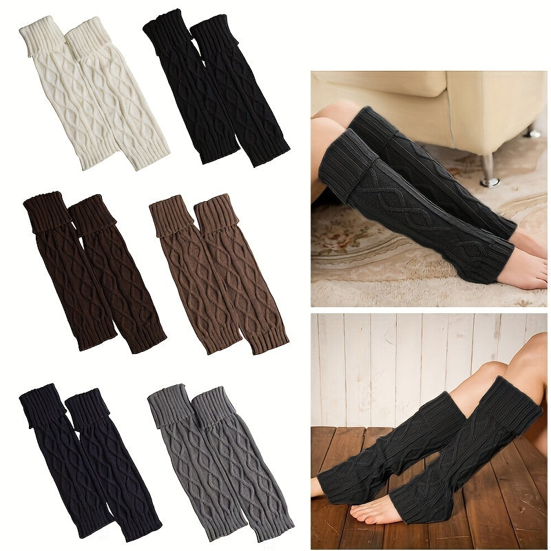 Winter Knitting Leg Warmers for Dance Yoga
