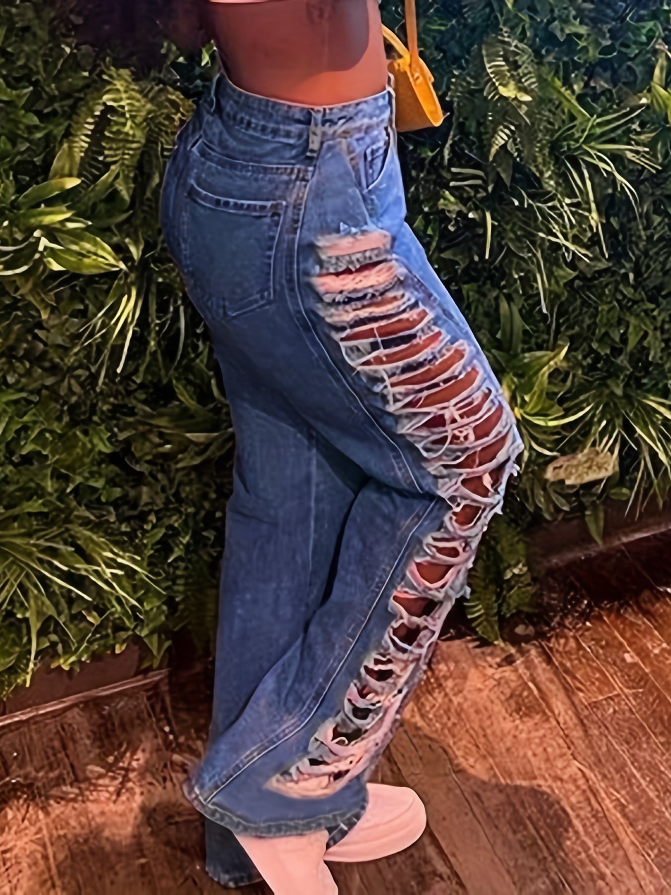 Sexy Ripped Distressed Denim Jeans for Women