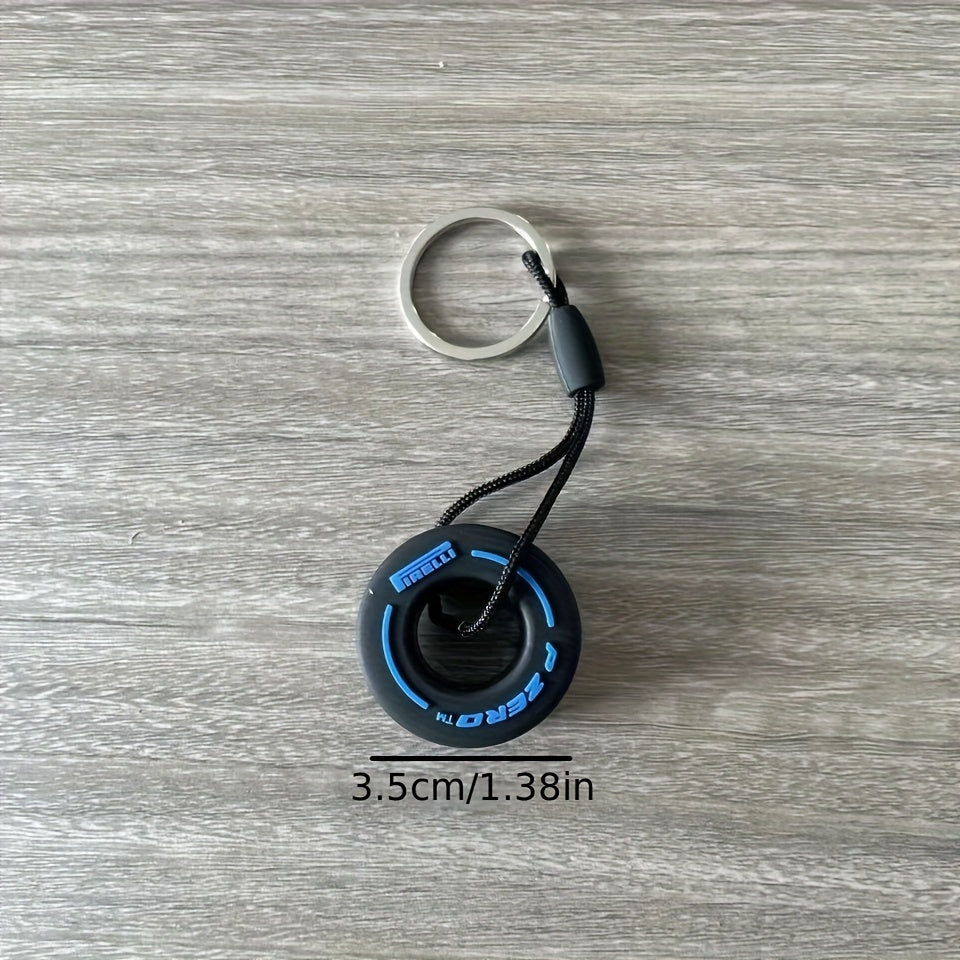 F1 Soft Glue PVC Tire Key Chain Car Pendant