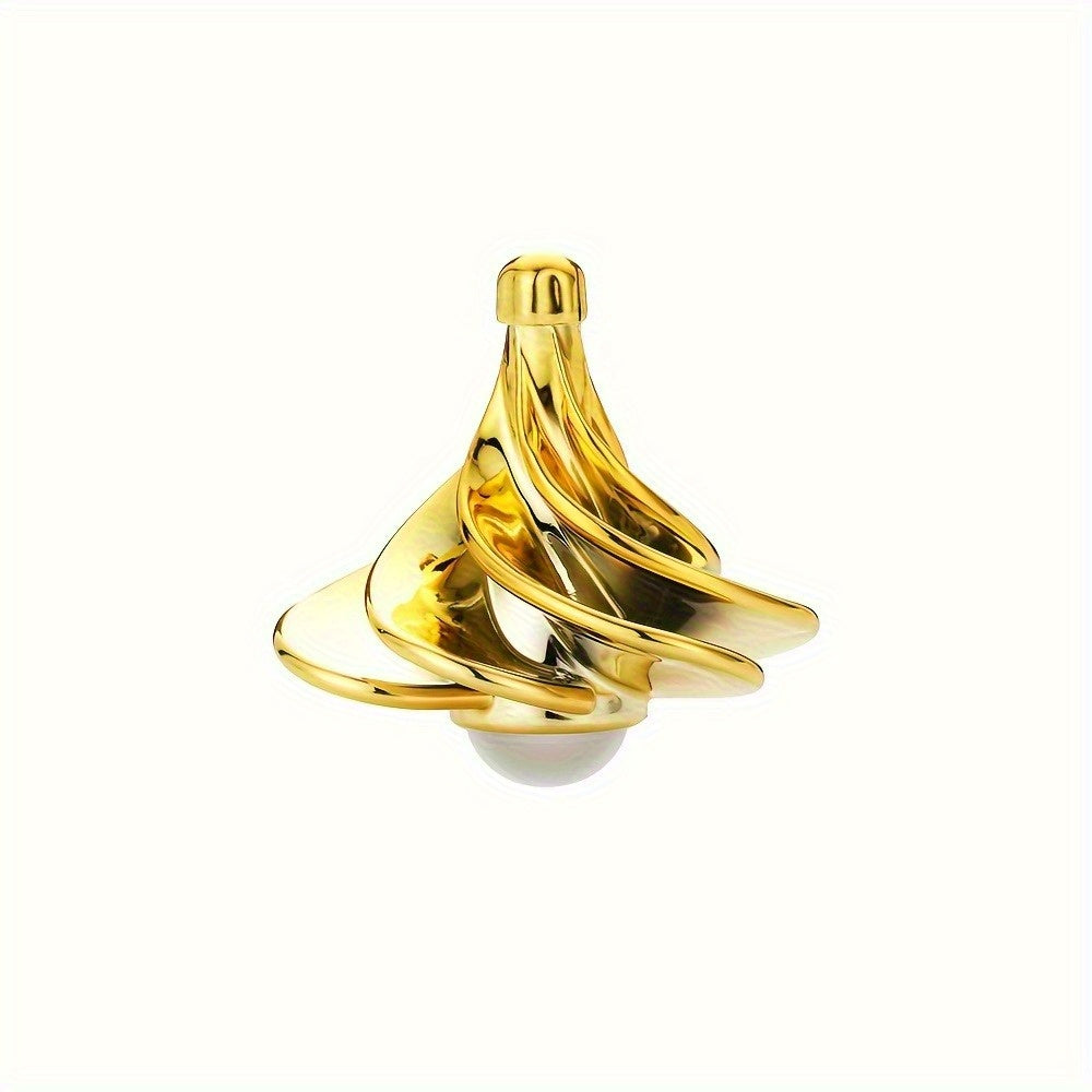 Vibrant Wind Powered Spinning Desk Ornament - Golden/Purple
