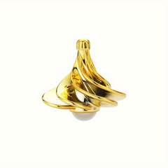 Vibrant Wind Powered Spinning Desk Ornament - Golden/Purple