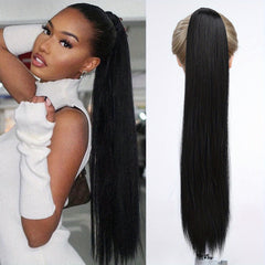 Long Straight Ponytail Extensions Clip In Hair Extensions Natural Look